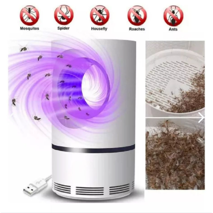 Trampa Lámpara Led Luz UV Mata Mosquitos Duerme Tranquilo