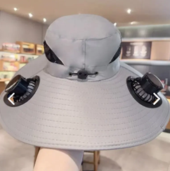 Ventilador Usb Sombrero Para Sol