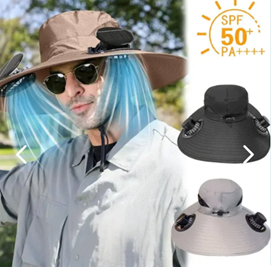 Ventilador Usb Sombrero Para Sol