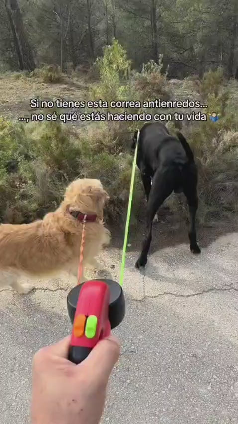 Correa Doble Retractil Para Perros