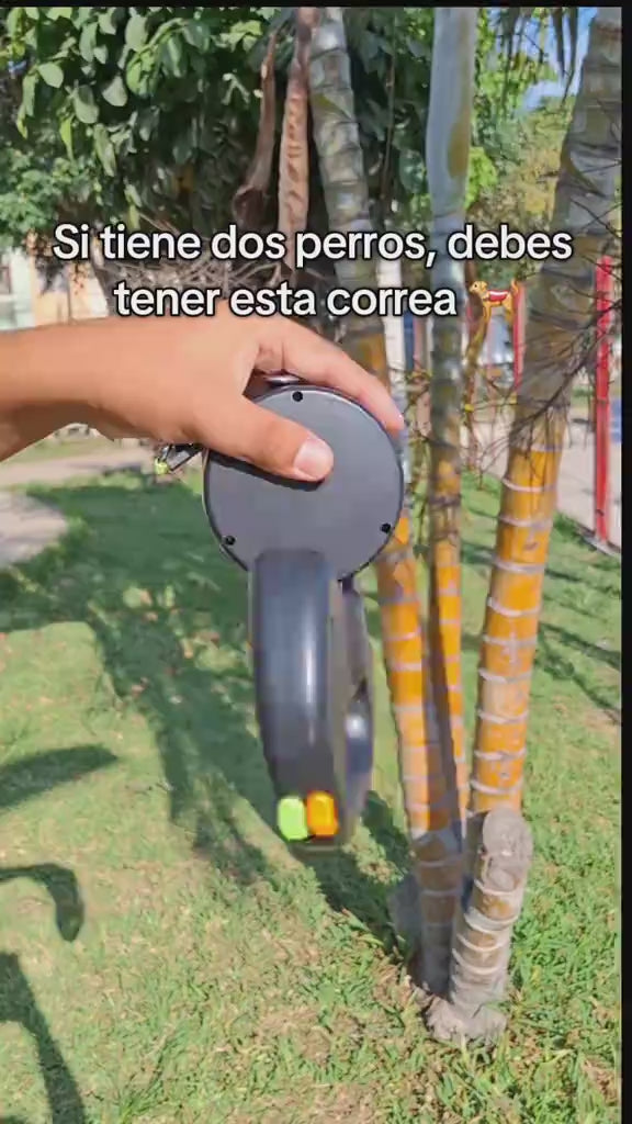 Correa Doble Retractil Para Perros