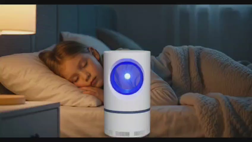 Trampa Lámpara Led Luz UV Mata Mosquitos Duerme Tranquilo